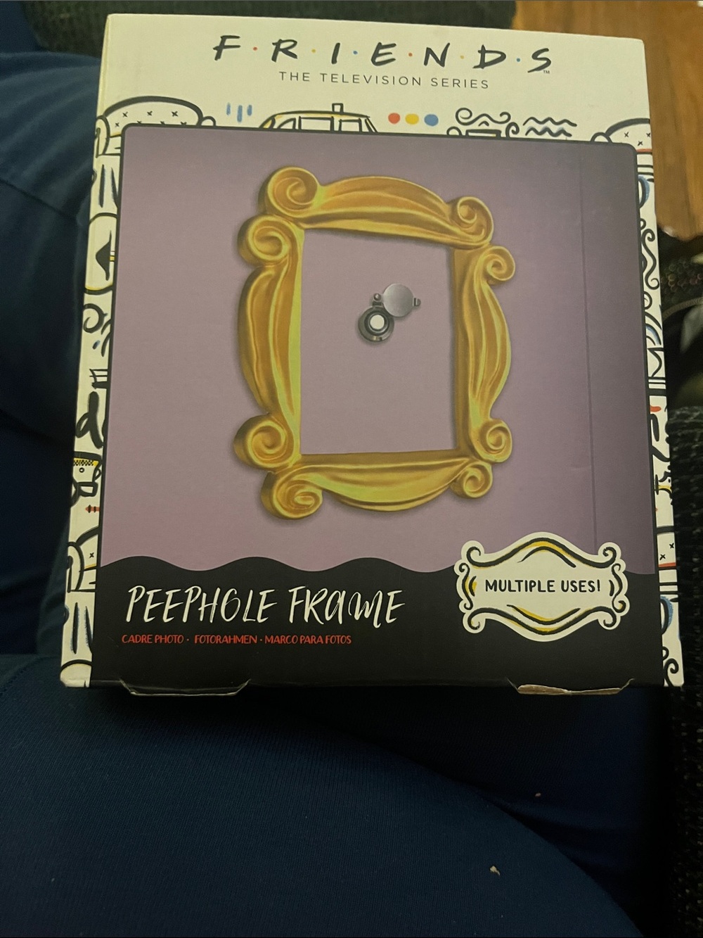 FRIENDS Purple Peephole Frame with Gold Frame Accent
